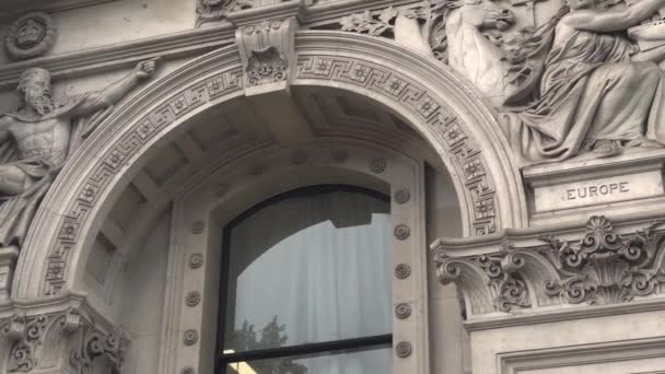 Центральний Лондон Фасади Зовнішньої Архітектури Будівля Уряду Кабінету Міністрів Велика — стокове відео