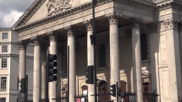 Martin Fields Church London Trafalgar Square United Kingdom — Stockvideo