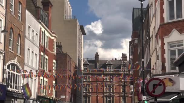 Londres Soho Exteriors City Street View Reino Unido Westminster 2022 — Vídeos de Stock