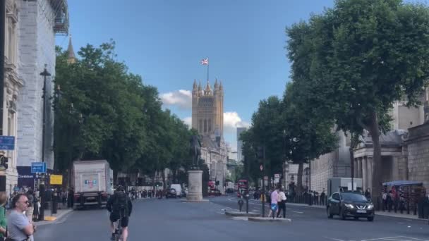 City Center London View Moving Vehicle 2022 — Stockvideo