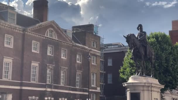 Trafalgar Square London Street View Landmarks Tourists Cinematic 2022 — Vídeo de stock