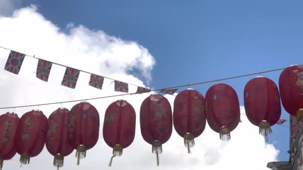 London China Town Paper Lentils Conservations Street View Cinematic Soho — стокове відео