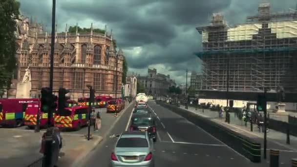 City Center London View Moving Vehicle 2022 — Stockvideo