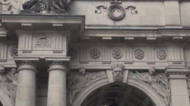 Central London facades exterior architecture, Cabinet office government building, 4k cinematic, United Kingdom