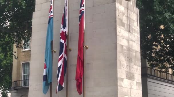 London Cenotaph World War Memorial Cinematic United Kingdom 2022 — Αρχείο Βίντεο