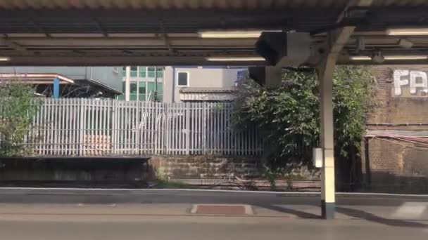 London City Center View Moving Train Window England 2022 — стокове відео