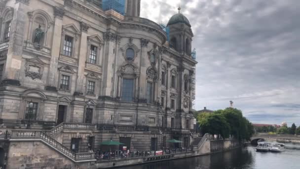Berliner Dom Katedrála Exteriéry Kinematografie Berlín Německo 2022 — Stock video