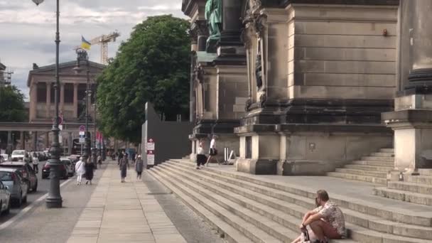 Berliner Dom Katedrali Dış Görünüşü Sinematik Berlin Almanya 2022 — Stok video