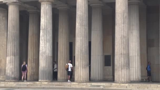 Berlin Neue Wache Memorial Exterior Mozi Németország 2022 — Stock videók