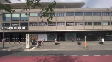 Driving trough Berlin, downtown city street view, 4k cinematic, Germany - 10.08.2022