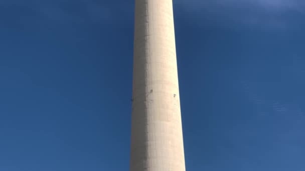 Александерплац Башня Над Голубым Небом Германия — стоковое видео