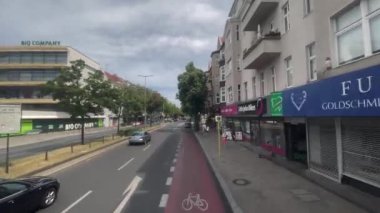 Driving trough Berlin, downtown city street view, 4k cinematic, Germany - 10.08.2022