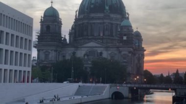 Historical building in Berlin, Germany at dusk