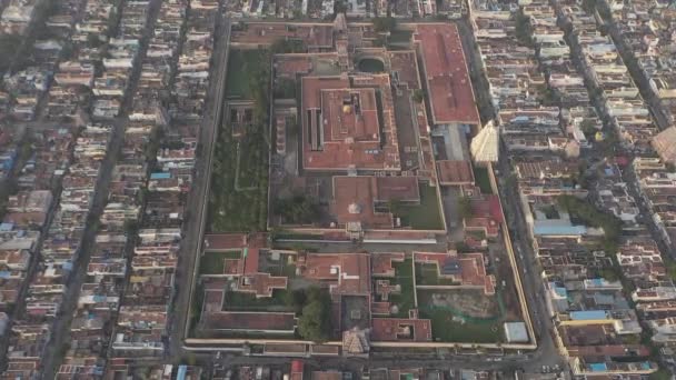 Srirangam Temple Complex India Aerial Drone View Tamil Nadu — 비디오