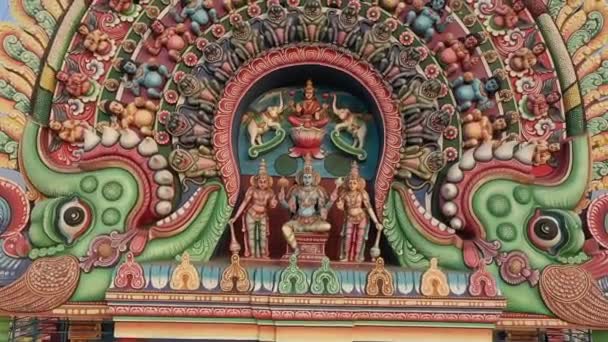 Srirangam Ancient Temple Architecture Details India Aerial Drone View Tamil — Vídeo de stock