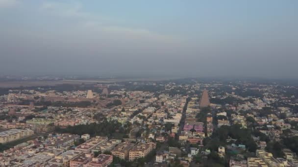 Srirangam Temple Complex India Aerial Drone View Tamil Nadu — 图库视频影像