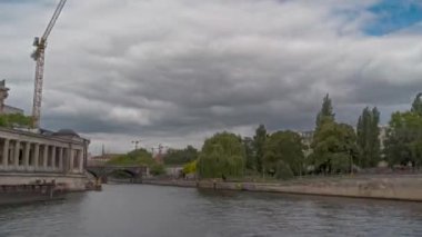 Berlin boat tour, panoramic hyperlapse timelapse, Germany - 22.05.2022