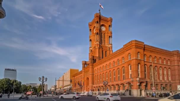 红色市政厅 全景脱落期 2022 — 图库视频影像