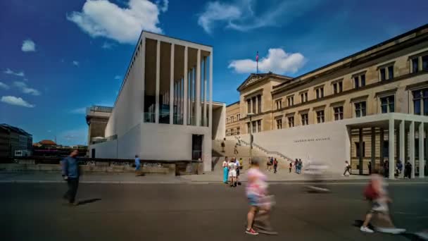 Berlin James Simon Gallery Panoramic Hyperlapse Timelapse Germany 2022 — Stock video