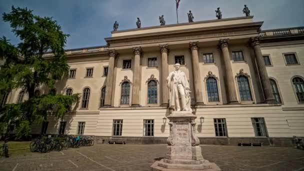 Berlin Humboldt Üniversitesi Panoramik Hiperhız Zaman Aşımı Almanya 2022 — Stok video