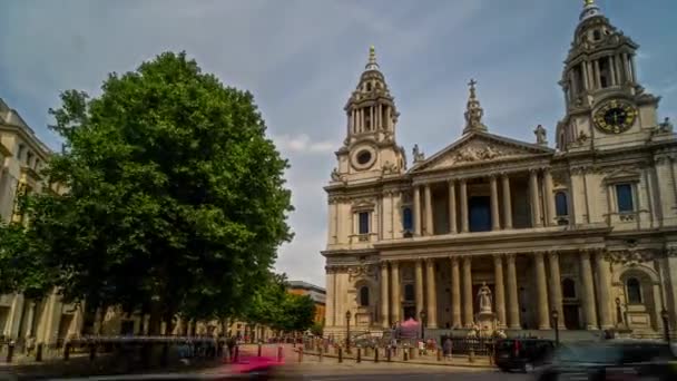 London Paul Katedralen Timelapse Hyperlapse England 2022 — Stockvideo
