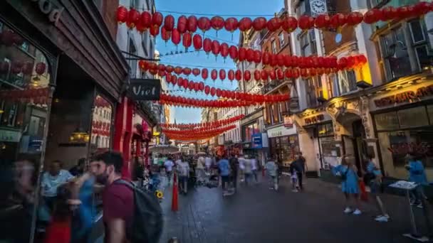 London China Town Timelapse Hyperlapse England 2022 — Video Stock