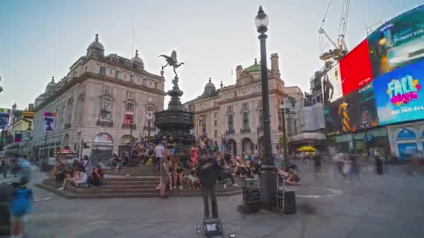 ロンドンピカデリーサーカスのタイムラプス過経過 イギリス 2022 — ストック動画