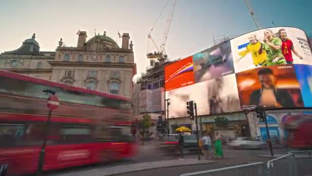 London Picadilliy Circus Timelapse Hyperlapse England 2022 — стокове відео