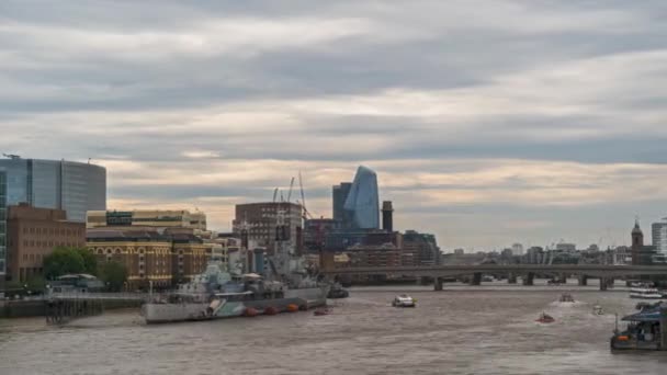 London Themes Skyline Timelapse Hyperlapse England — Stock Video