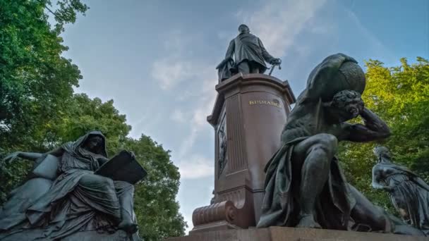 Berlin Bismarck Monument Timelapse Hyperlapse Panoramic Germany — Video