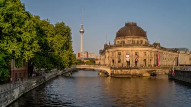Berlin Museum Island Panoramic Hyperlapse Timelapse Germany 2022 — Stock video