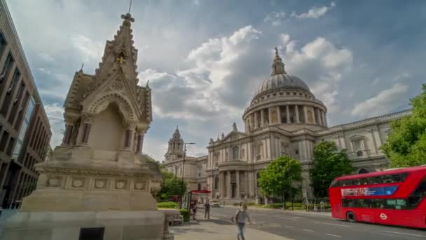 London Paul Katedralen Timelapse Hyperlapse England 2022 — Stockvideo