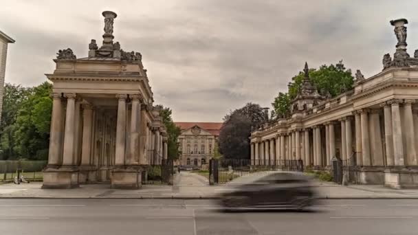 Berlin King Columns Knigskolonnaden Panoramic Hyperlapse Timelapse Germany 2022 — Stockvideo