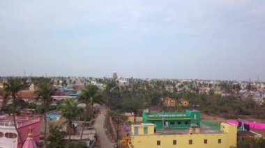 Orissa, Hindistan, Jagannath tapınağı, 4k hava aracı görüntüleri.