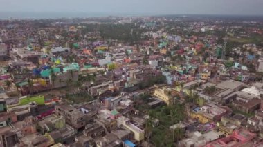 India cityscape 4k aerial view