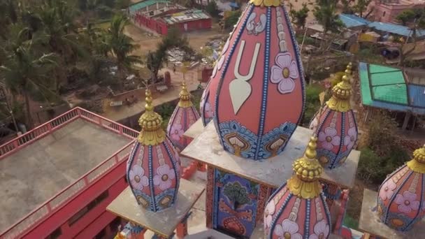 Aerial View Temple Indian City — Stockvideo