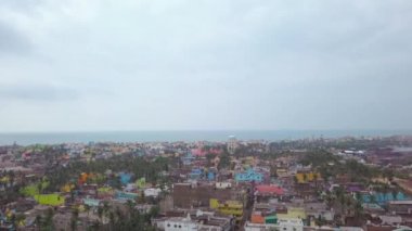 India cityscape 4k aerial view