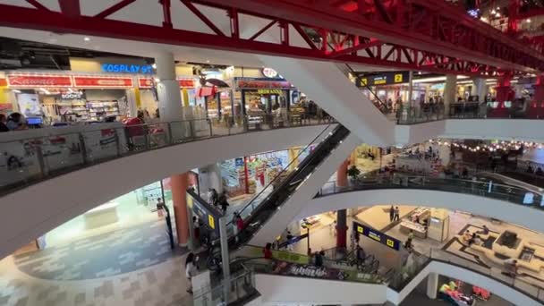 Terminal Mall Pattaya Interior Revealing Cinematic Shot Χριστούγεννα Ταϊλάνδη 2023 — Αρχείο Βίντεο