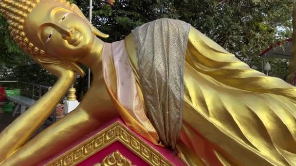 Templo Buda Dourado Pattaya Tailândia — Vídeo de Stock