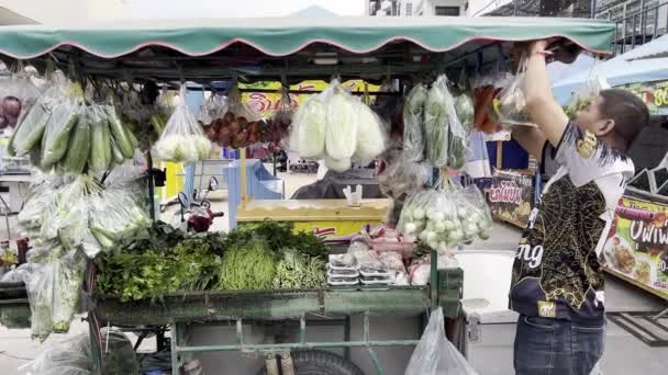 Piața Locală Din Pattaya Jomtien Chonbori Thailanda — Videoclip de stoc