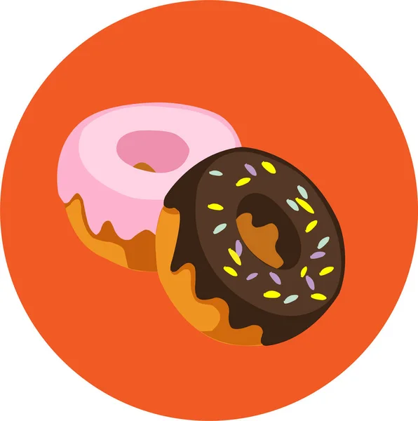 Einfaches Design Mit Donuts Vektor Donut — Stockvektor