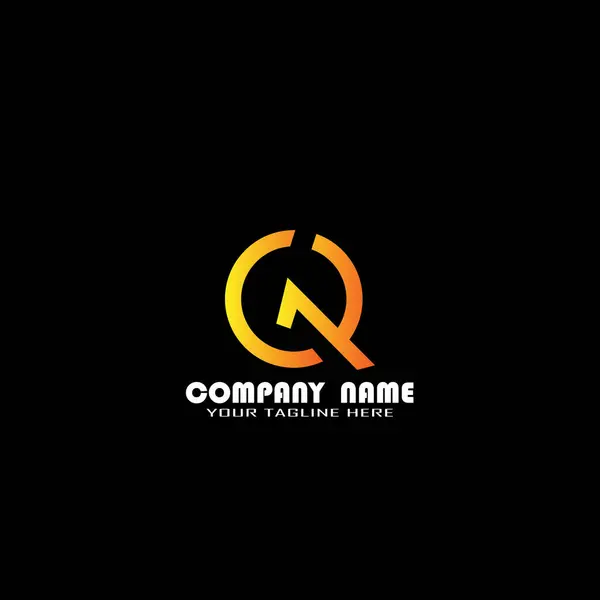 Q, C ve R harflerinin logo dizaynı siyah arka planda birleşince markanız ve şirket logonuz için mükemmel.