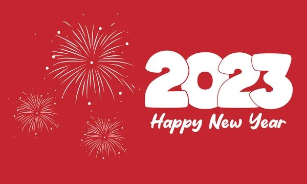 Feliz Ano Novo 2023 Design Feliz Ano Novo 2023 Feliz — Vetor de Stock