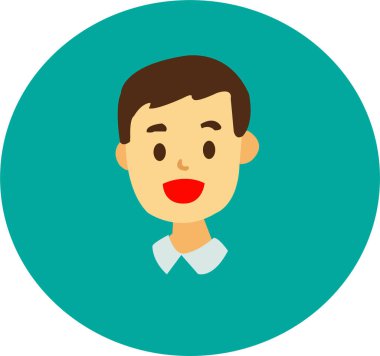 vektör karakter insan kafası karakter tasarımı için uygun