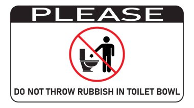 Tuvalete çöp atma yasağı