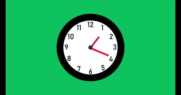 Simple Reloj Icono Vector — Vídeos de Stock