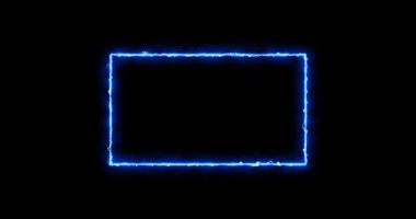 parlayan neon kare çerçeve, akış kaplaması için neon çerçeve