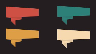 Metin Kutusu farklı renkte basit seti, farklı renkte metin baloncukları