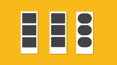 3 farklı çerçeve ile fotoğraf çerçevesi düzenleme vektör tasarımını soy