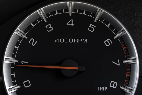 Tachometer Gauge Starting Car Close Macro Photo — Stock Photo, Image